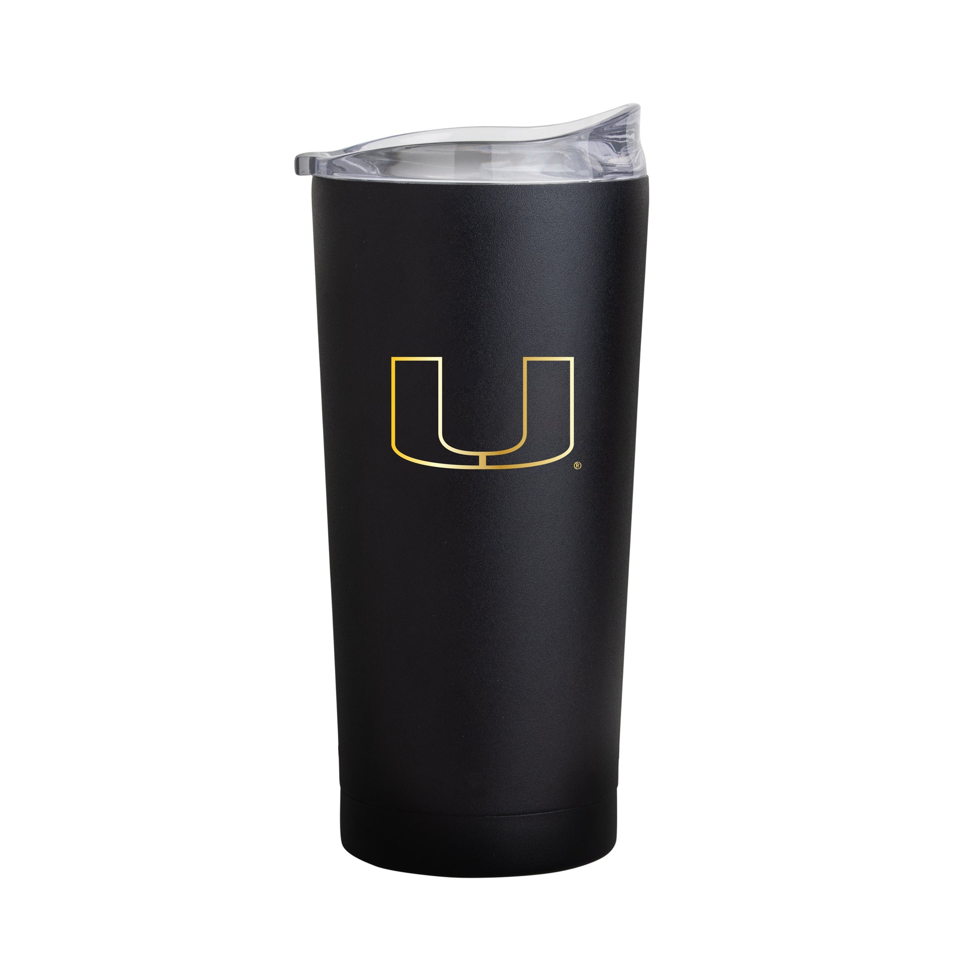 Miami Hurricanes Black 20oz Foil Powder Coat Tumbler