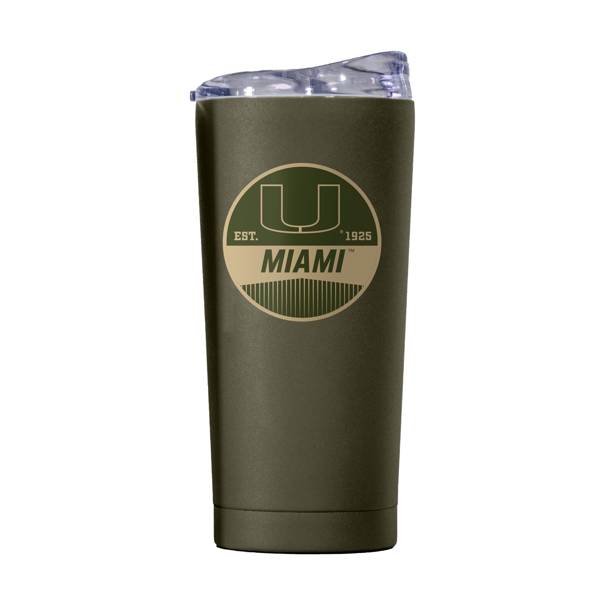 Miami Hurricanes 20oz Badge Powder Coat Tumbler