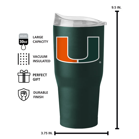 Miami Hurricanes 30oz Flipside Powder Coat Tumbler