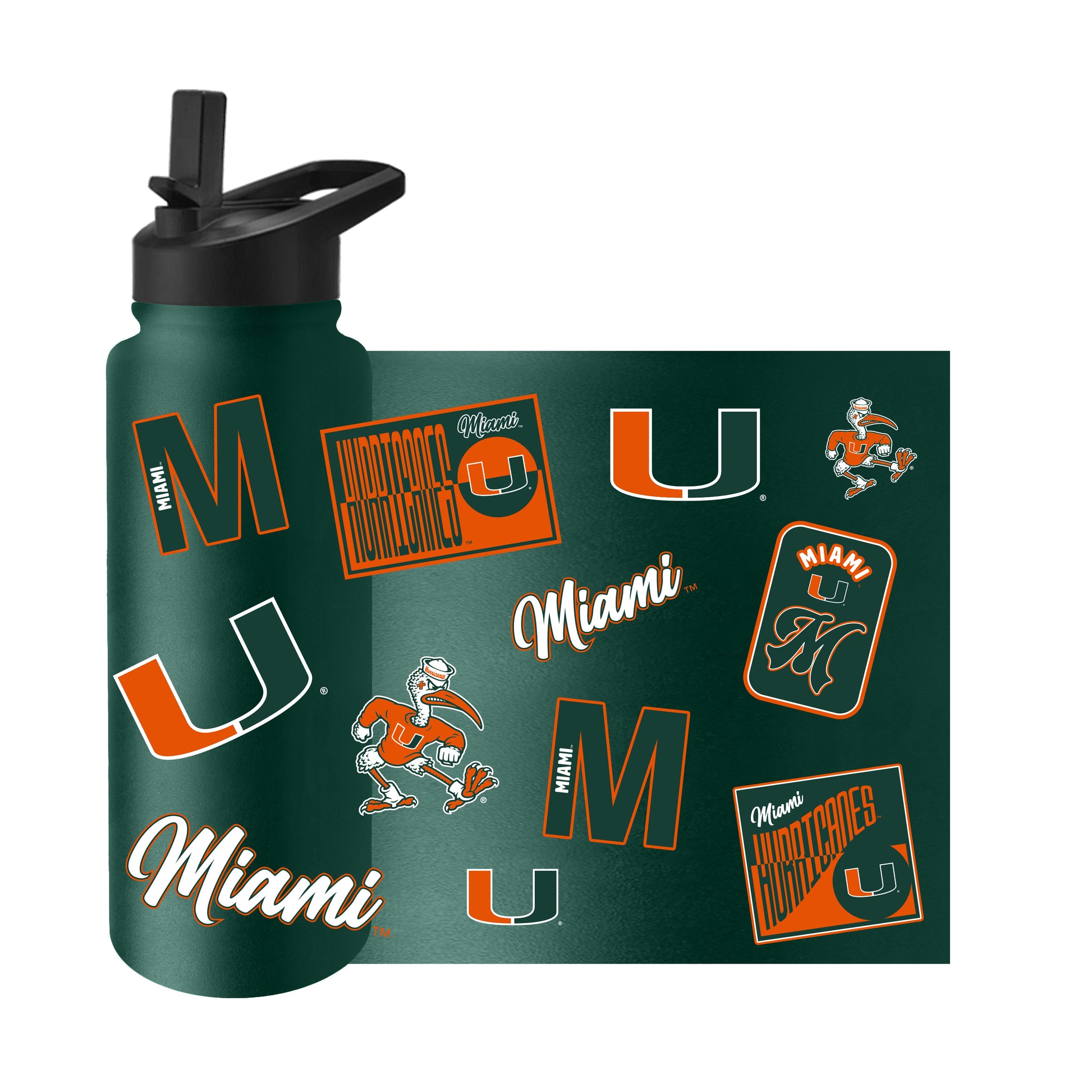 Miami Hurricanes 34oz Dreamweave Quencher Bottle