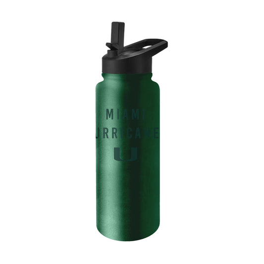Miami Hurricanes 34oz Evergreen Tonal Quencher Bottle