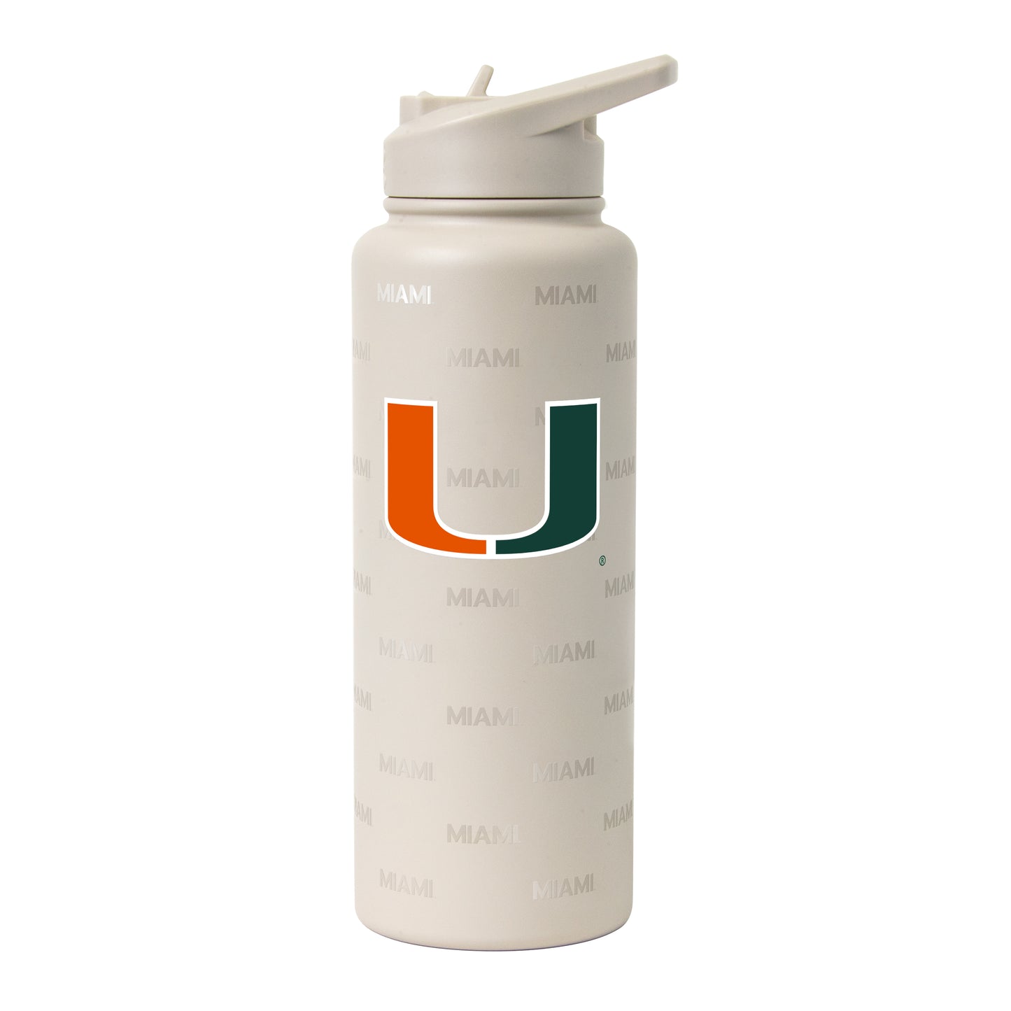 Miami Hurricanes 34oz Sand Ghost Quencher Bottle