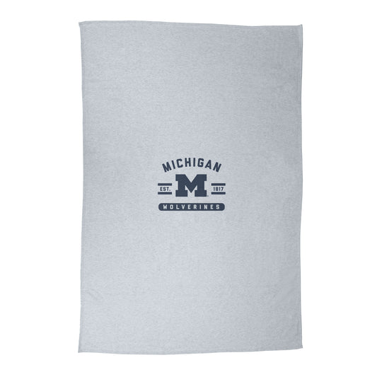 Michigan Athletic Gray Sublimated Sweatshirt Blanket