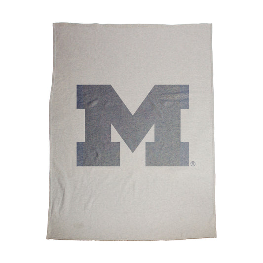 Michigan Oversized Logo Sublimated Sweatshirt Blanket