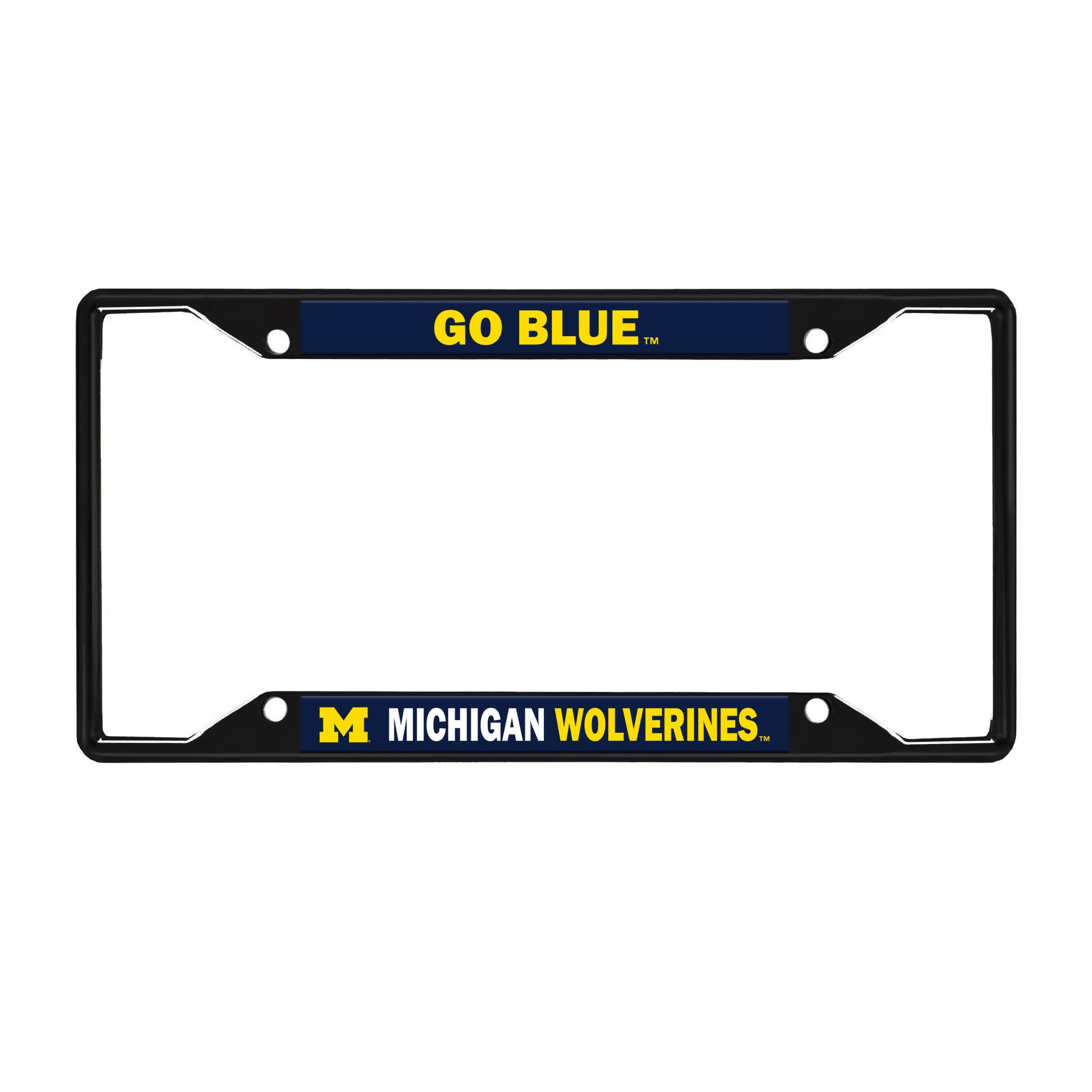 Michigan License Black Trinity Plate Frame