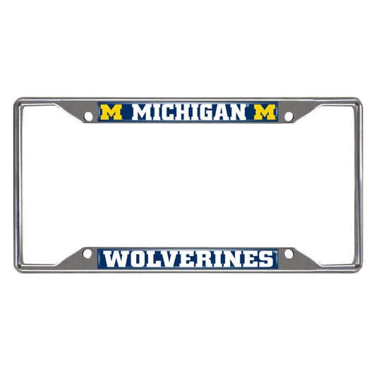 University of Michigan Chrome License Plate Frame
