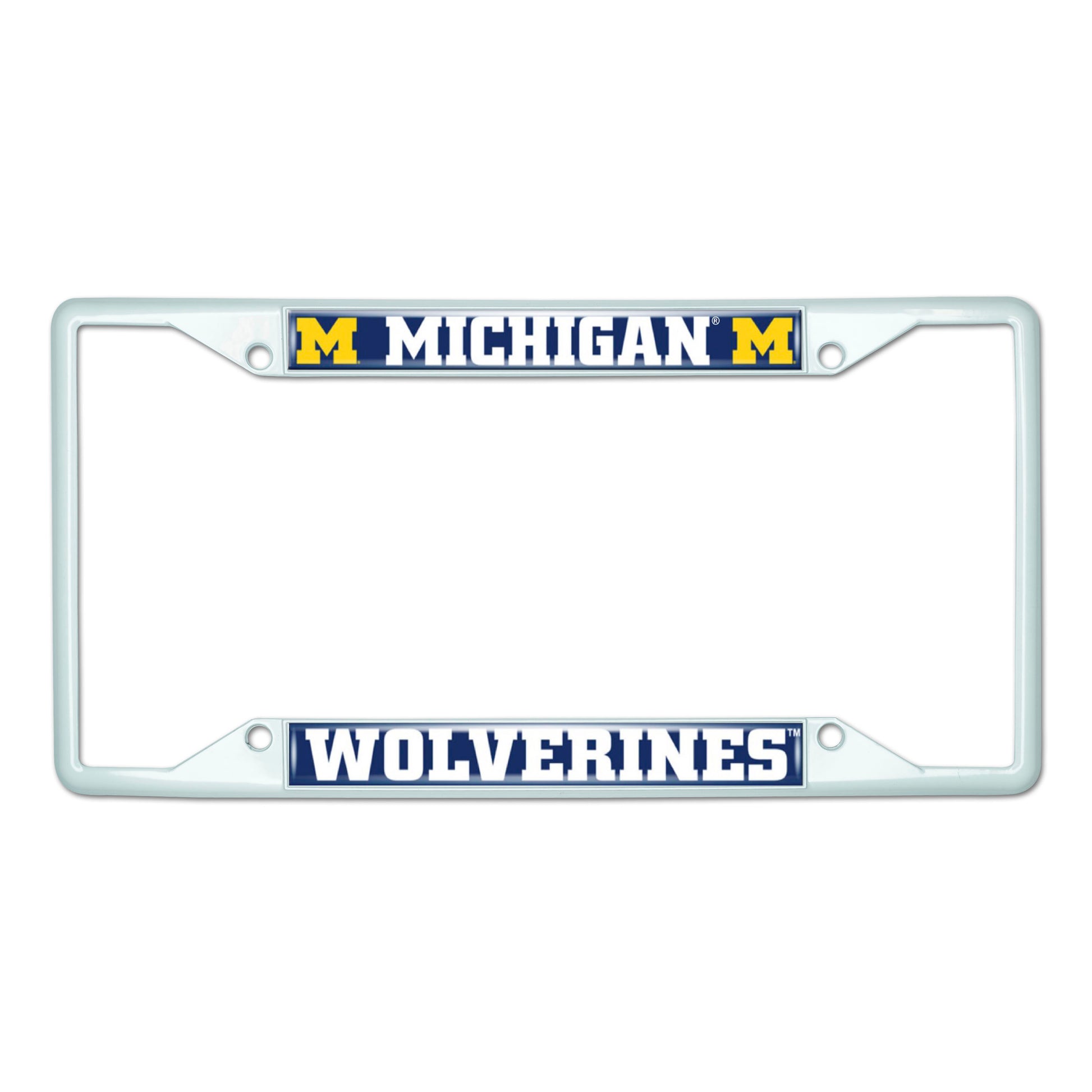 University of Michigan White License Plate Frame