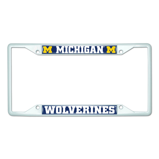 University of Michigan White License Plate Frame