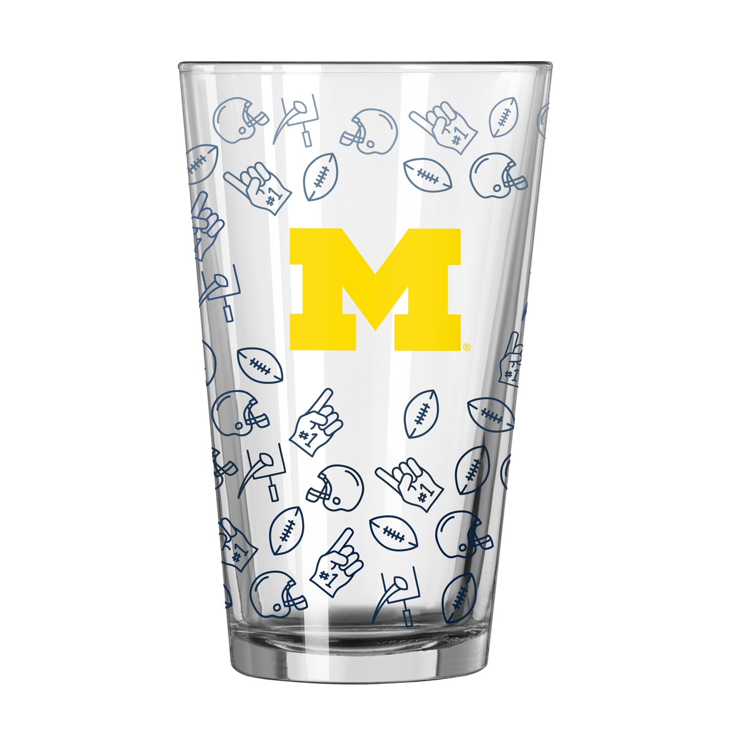 Michigan 16oz Ombre Playmaker Pint Glass