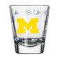 Michigan 2oz Ombre Playmaker Shot Glass