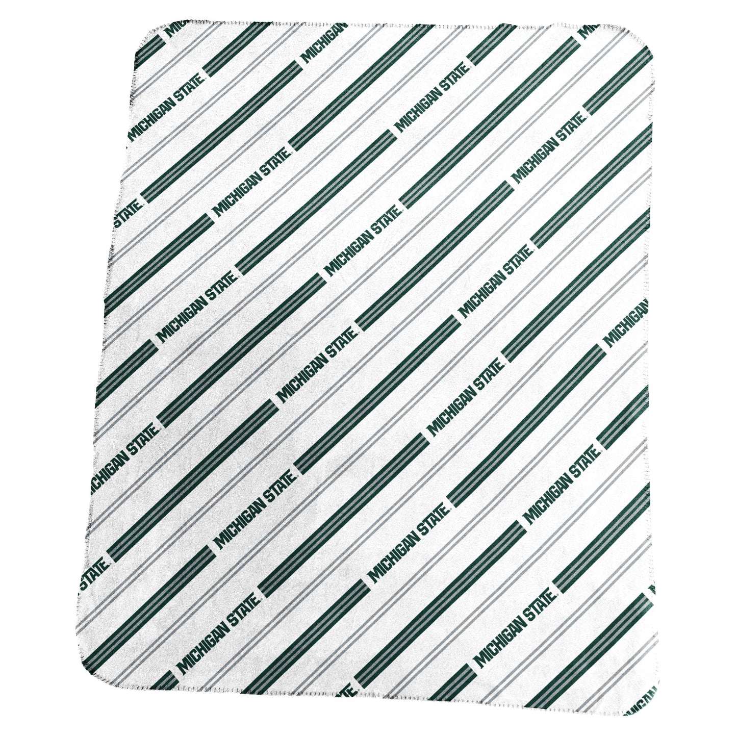 Michigan State Classic Vertical Stripe Fleece Throw