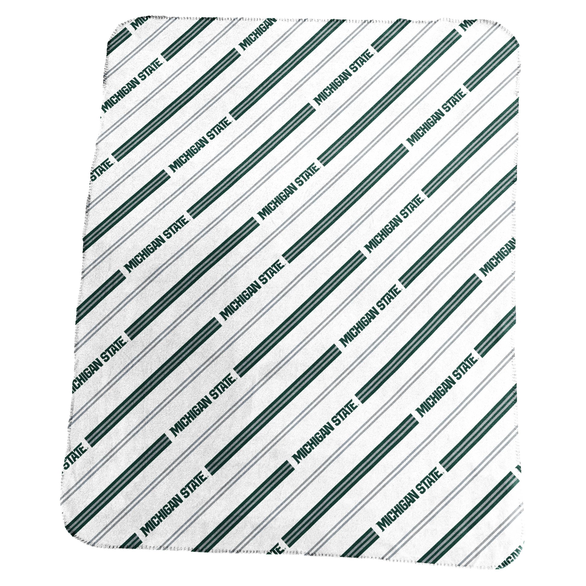 Michigan State Classic Vertical Stripe Fleece Throw