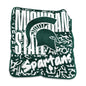 Michigan State Raschel Dunhams 2025 Stroke Design Throw