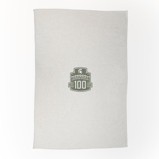 Michigan State Stadium 100th Anniversary Sublimated Sweatshirt Blanket