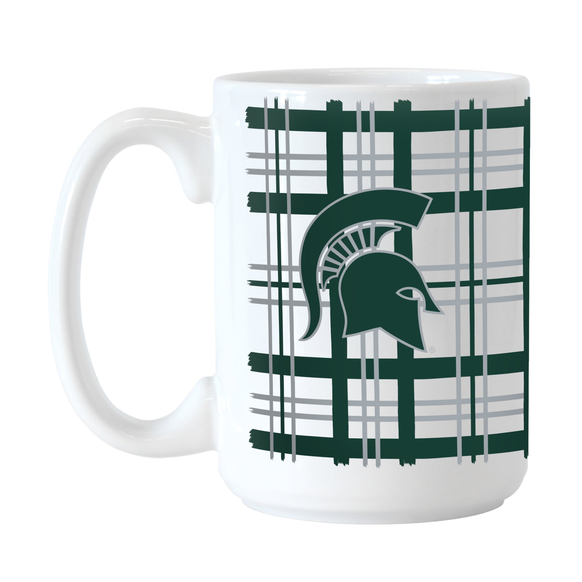 Michigan State 15oz Plaid Sublimated Mug