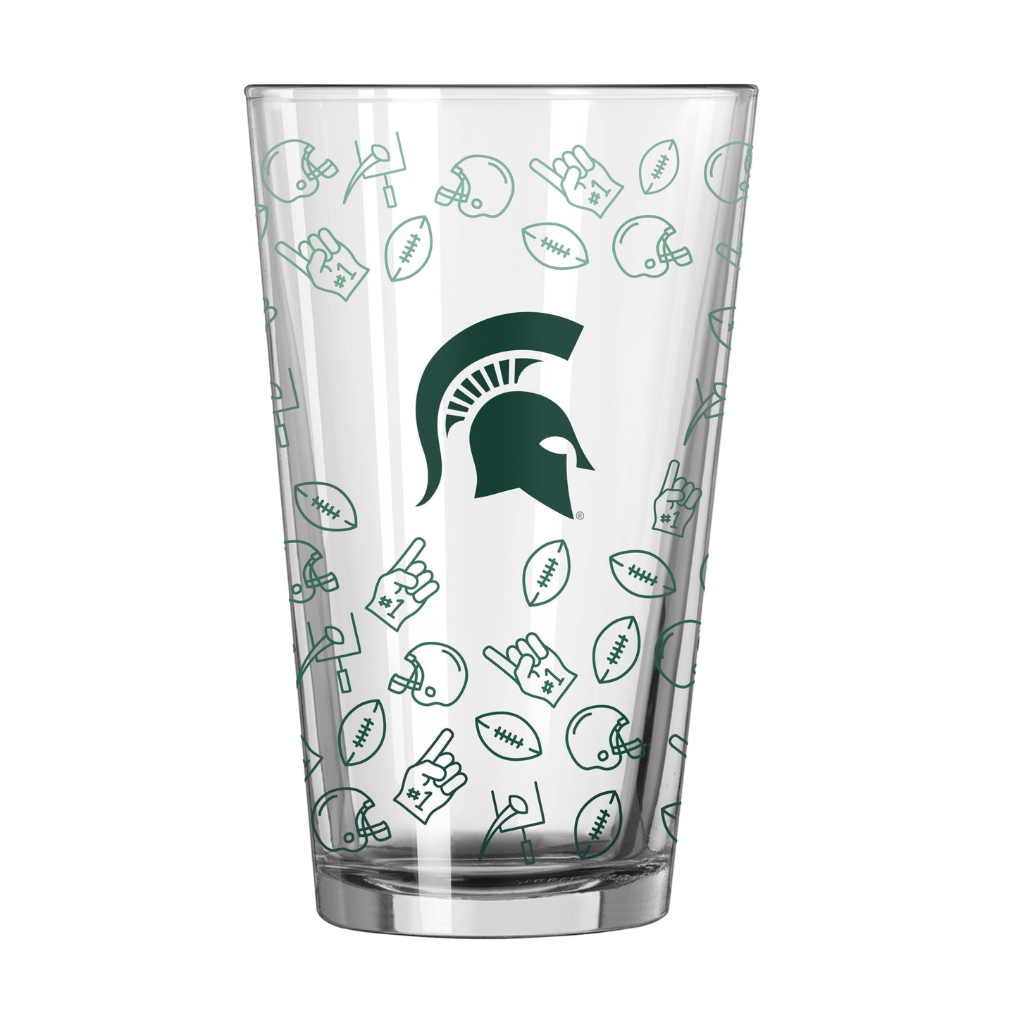 Michigan State 16oz Ombre Playmaker Pint Glass