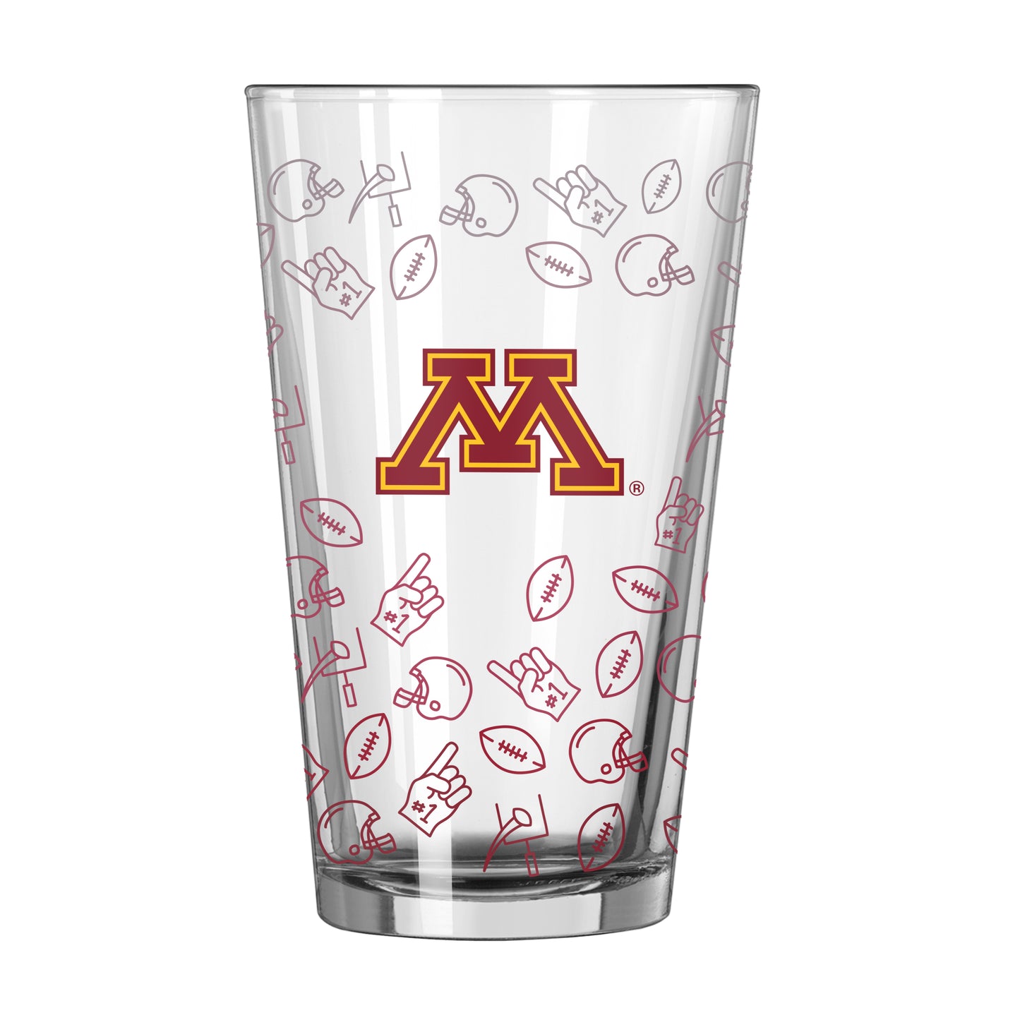 Minnesota 16oz Ombre Playmaker Pint Glass
