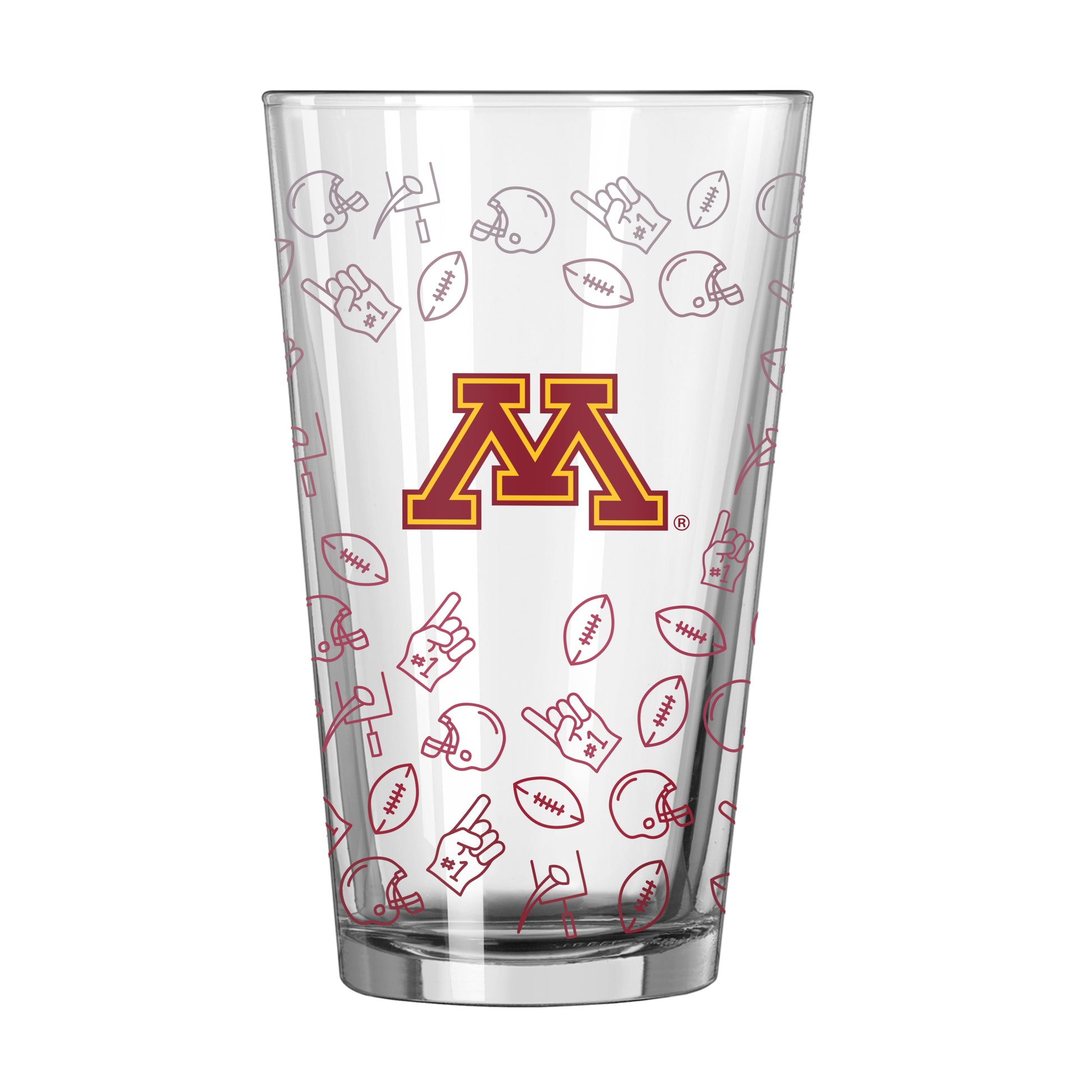 Minnesota 16oz Ombre Playmaker Pint Glass
