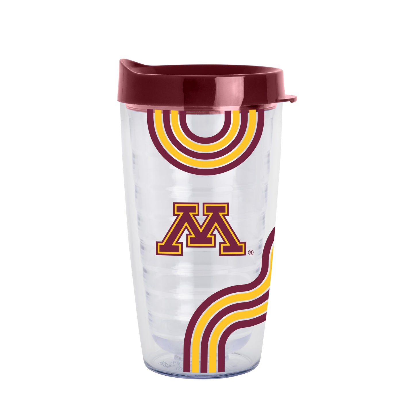 Minnesota 16oz Waves Dbl Wall Clear Tumbler
