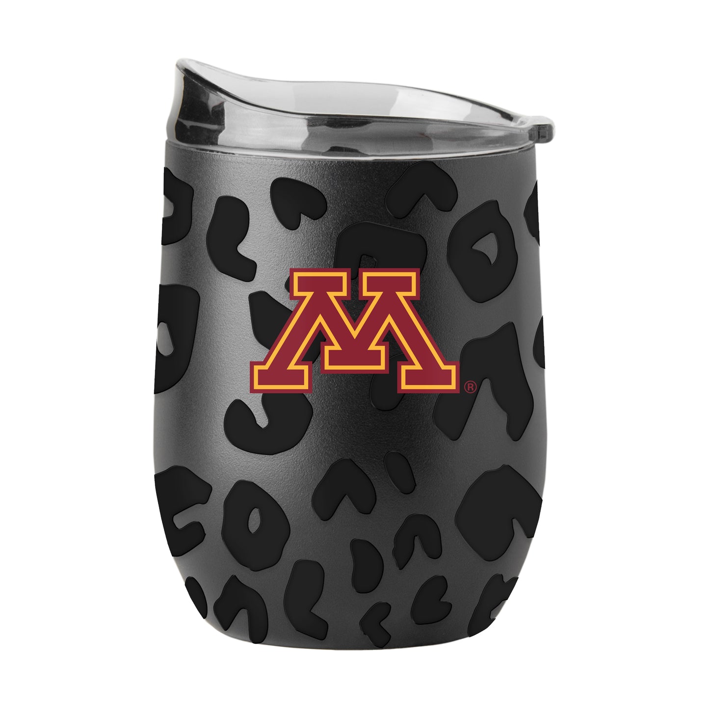 Minnesota Leopard 16oz Black Powdercoat Curved Beverage