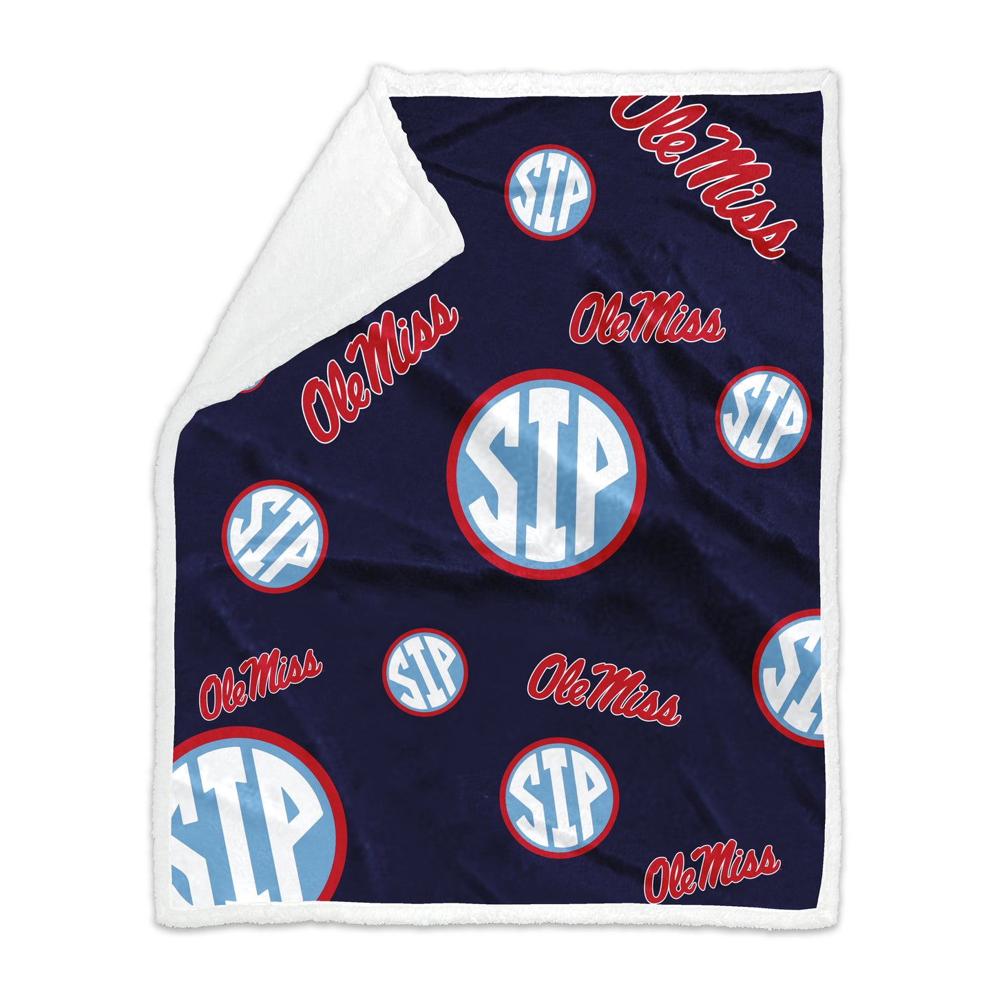 Ole Miss SIP 50x60 Plush Sherpa Throw