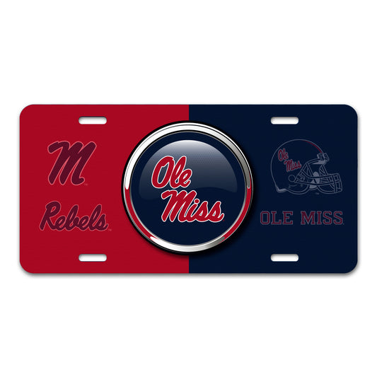 University of Mississippi Embossed Metal License Plate