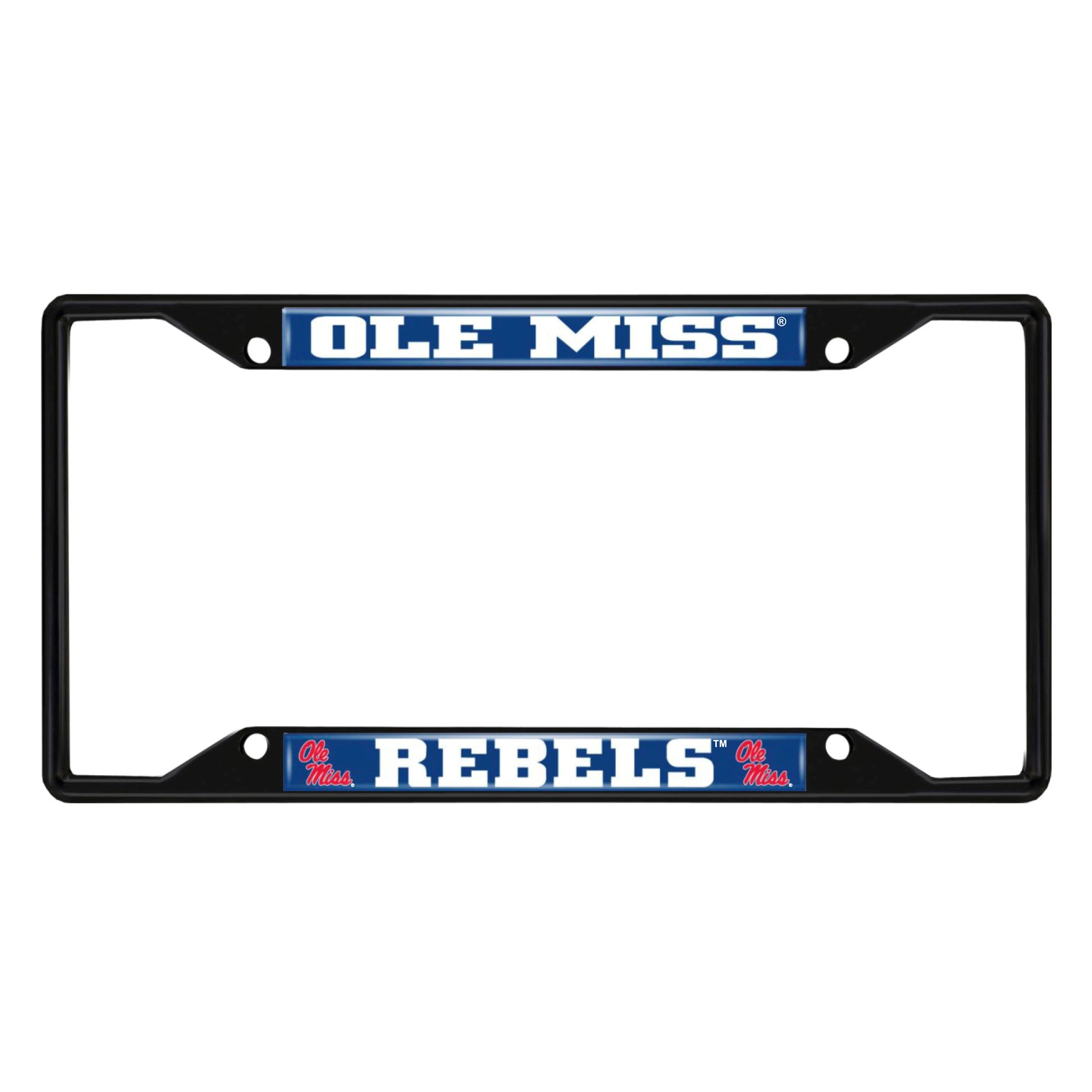 University of Mississippi Black License Plate Frame