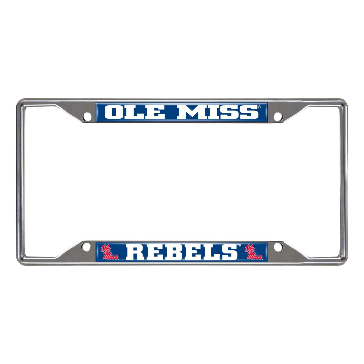 University of Mississippi Chrome License Plate Frame