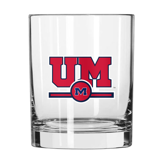 Ole Miss 14oz Letterman Rocks Glass