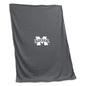 Mississippi State Charcoal Sweatshirt Blanket (Screened)