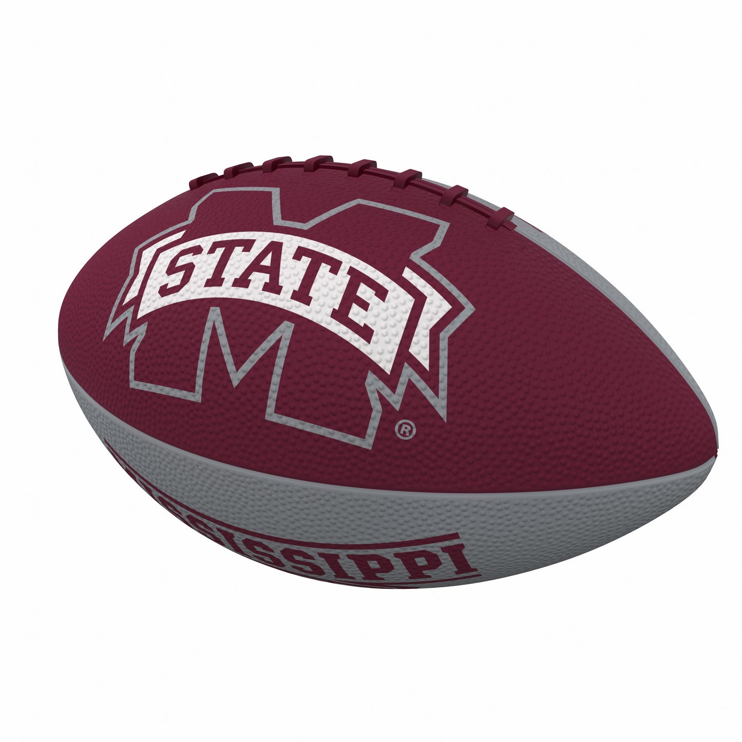 Mississippi State Pinwheel Logo Junior Size Rubber Football