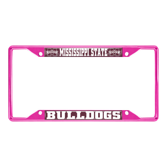 Mississippi state university-Pink License Plate Frame