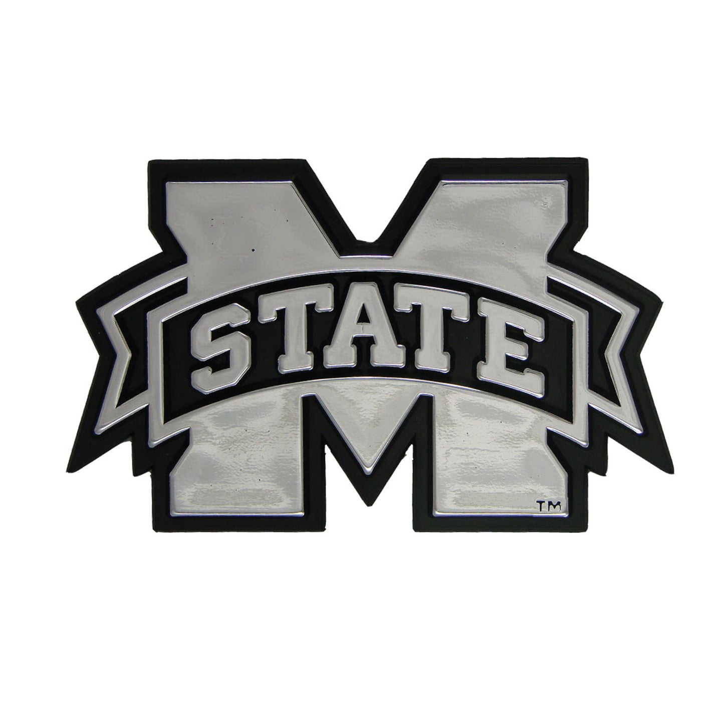 Mississippi State University Plastic Chrome Emblem