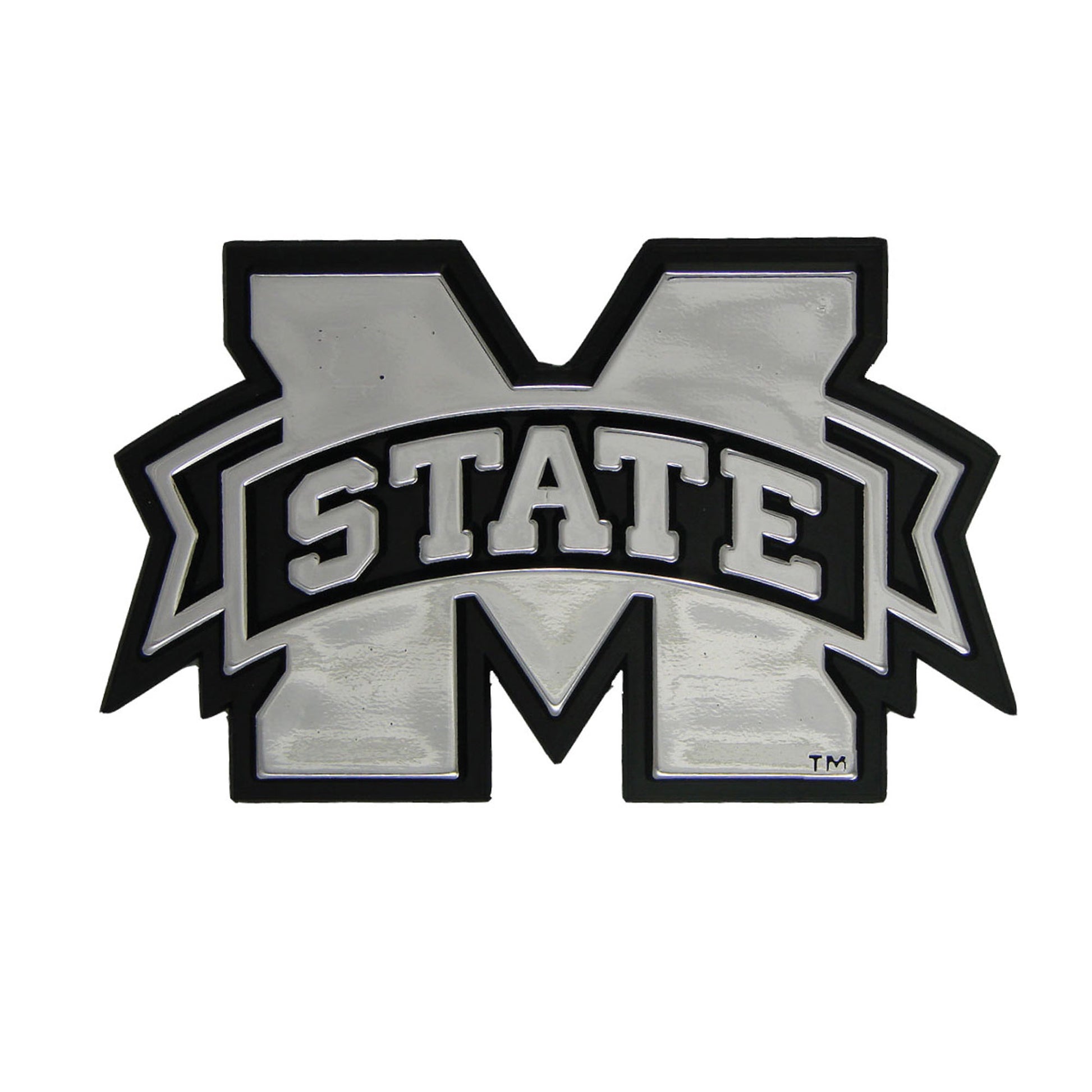 Mississippi State University Plastic Chrome Emblem