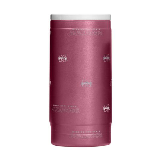 Mississippi State 12oz Step And Repeat Powdercoat SlimCan Coolie