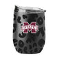 Mississippi State Leopard 16oz Black Powdercoat Curved Beverage