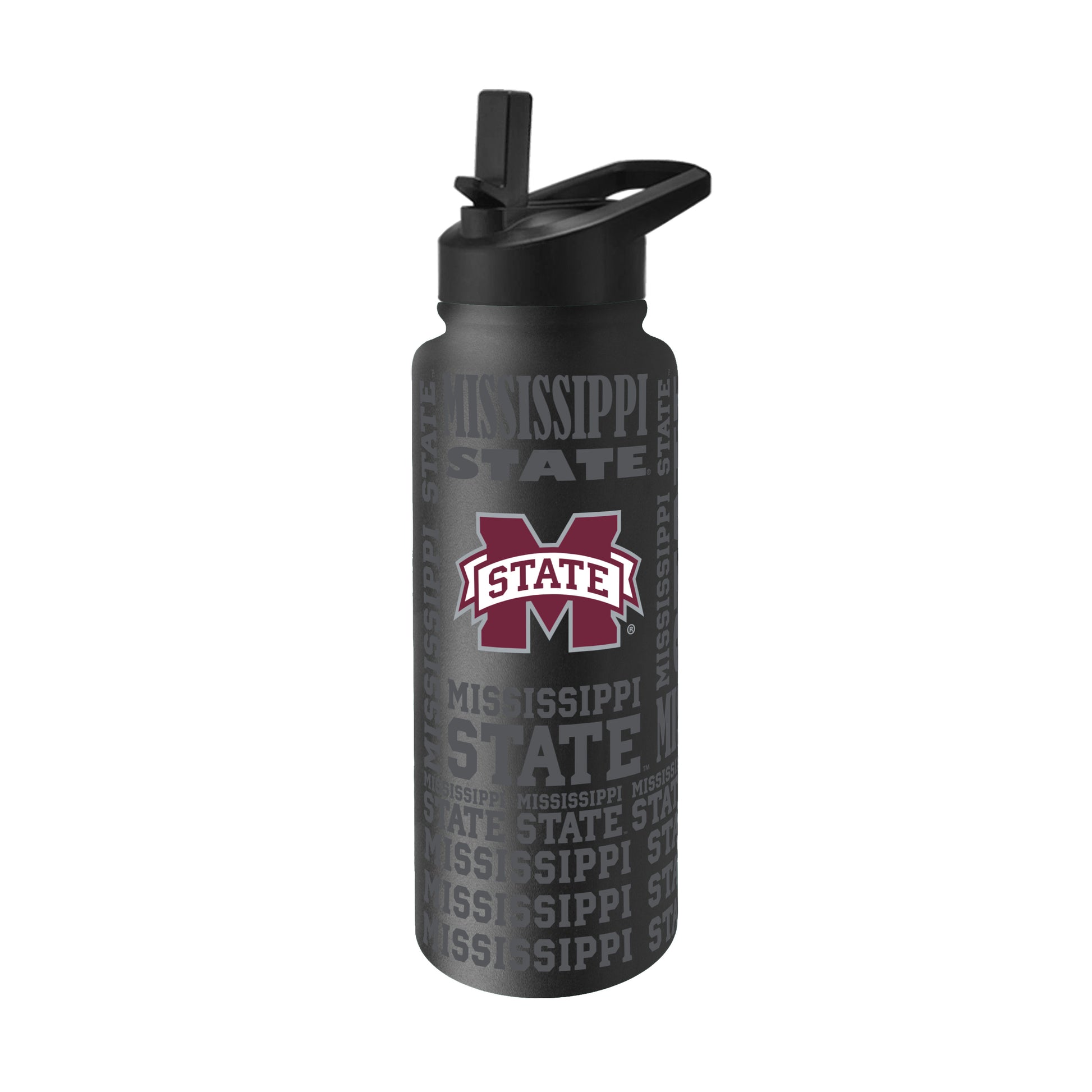 Mississippi State 34oz Black Replay Quencher Bottle