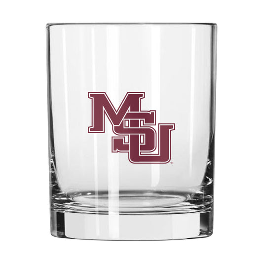 Mississippi State 14oz Interlocking MS Rocks Glass