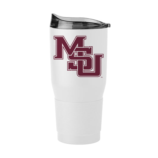 Mississippi State Vault Interlocking MS White 30oz Powder Coat Tumbler
