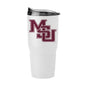 Mississippi State Vault Interlocking MS White 30oz Powder Coat Tumbler
