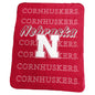 Nebraska Classic Repeating Team Name Fleece Throw