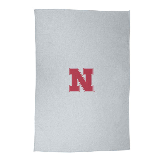 Nebraska Athletic Gray Sublimated Sweatshirt Blanket