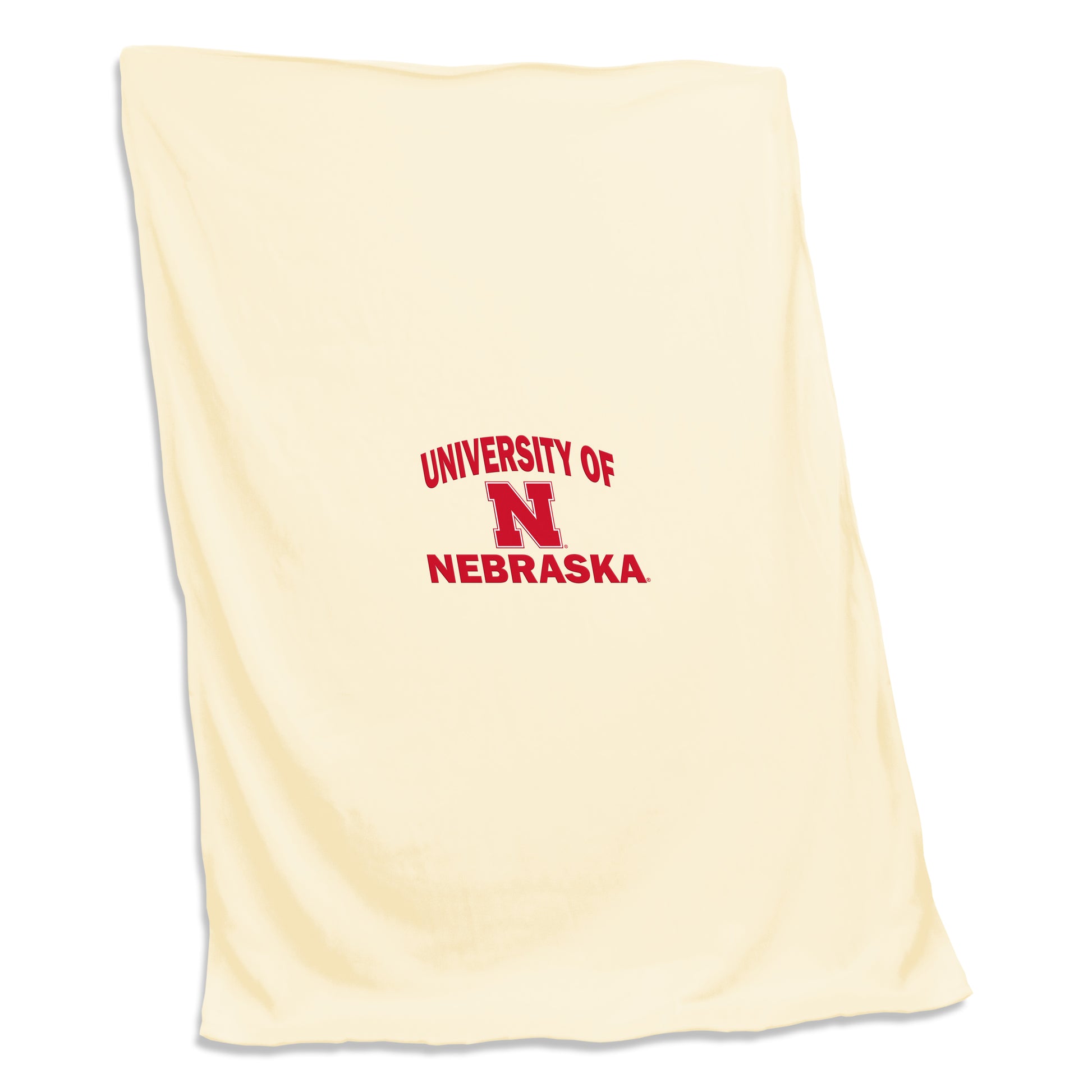 Nebraska Oatmeal Screened Sweatshirt Blanket