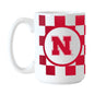 Nebraska 15oz Checkerboard Sublimated Mug