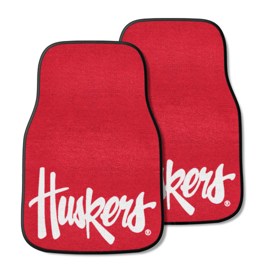 University of Nebraska 2-pc Carpet Car Mat Set