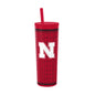 Nebraska 30oz Echo SS Straw Tumbler