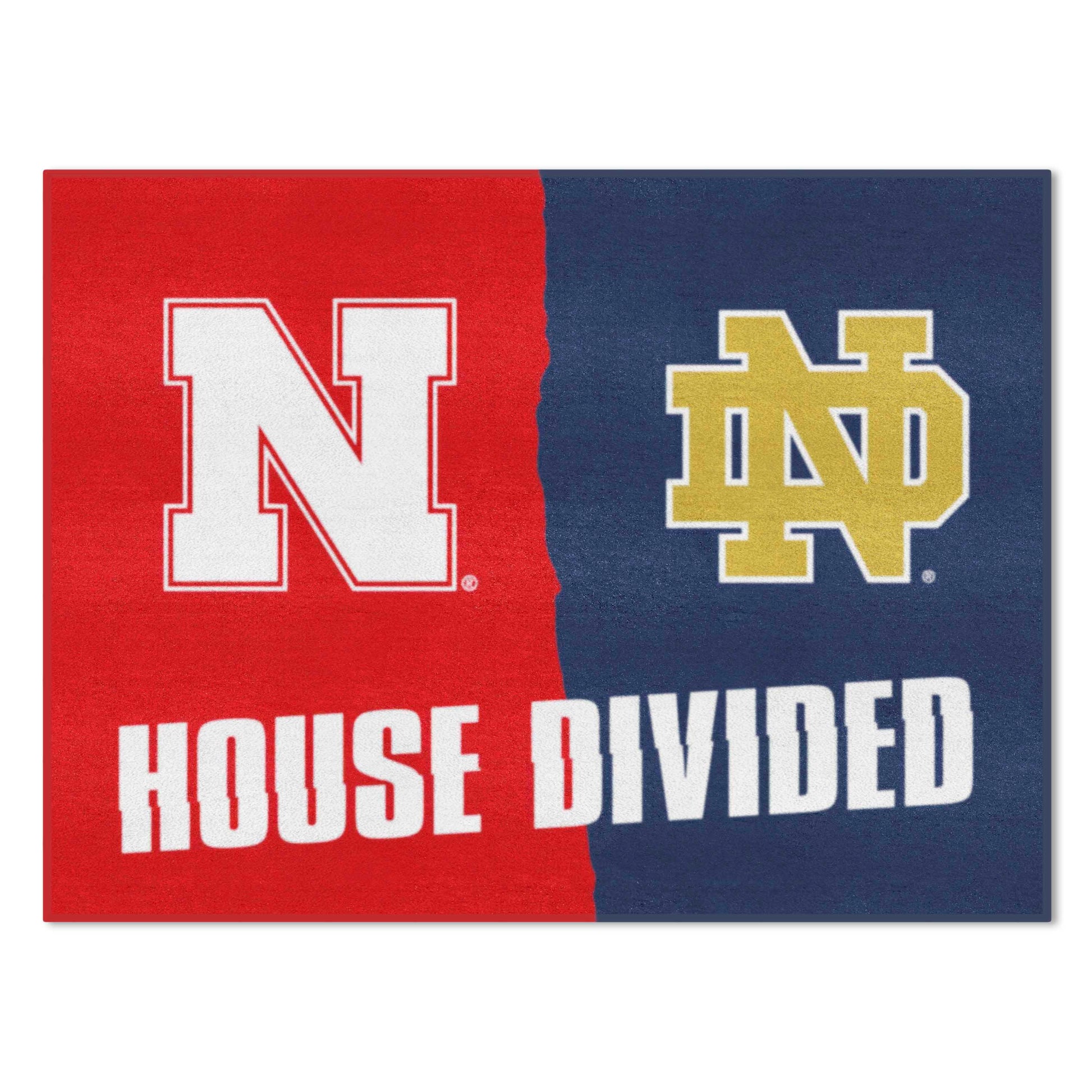 House Divided Mat - Nebraska / Notre Dame