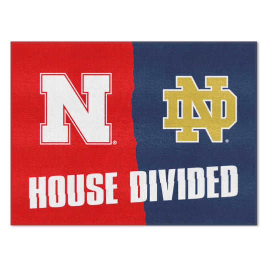 House Divided Mat - Nebraska / Notre Dame