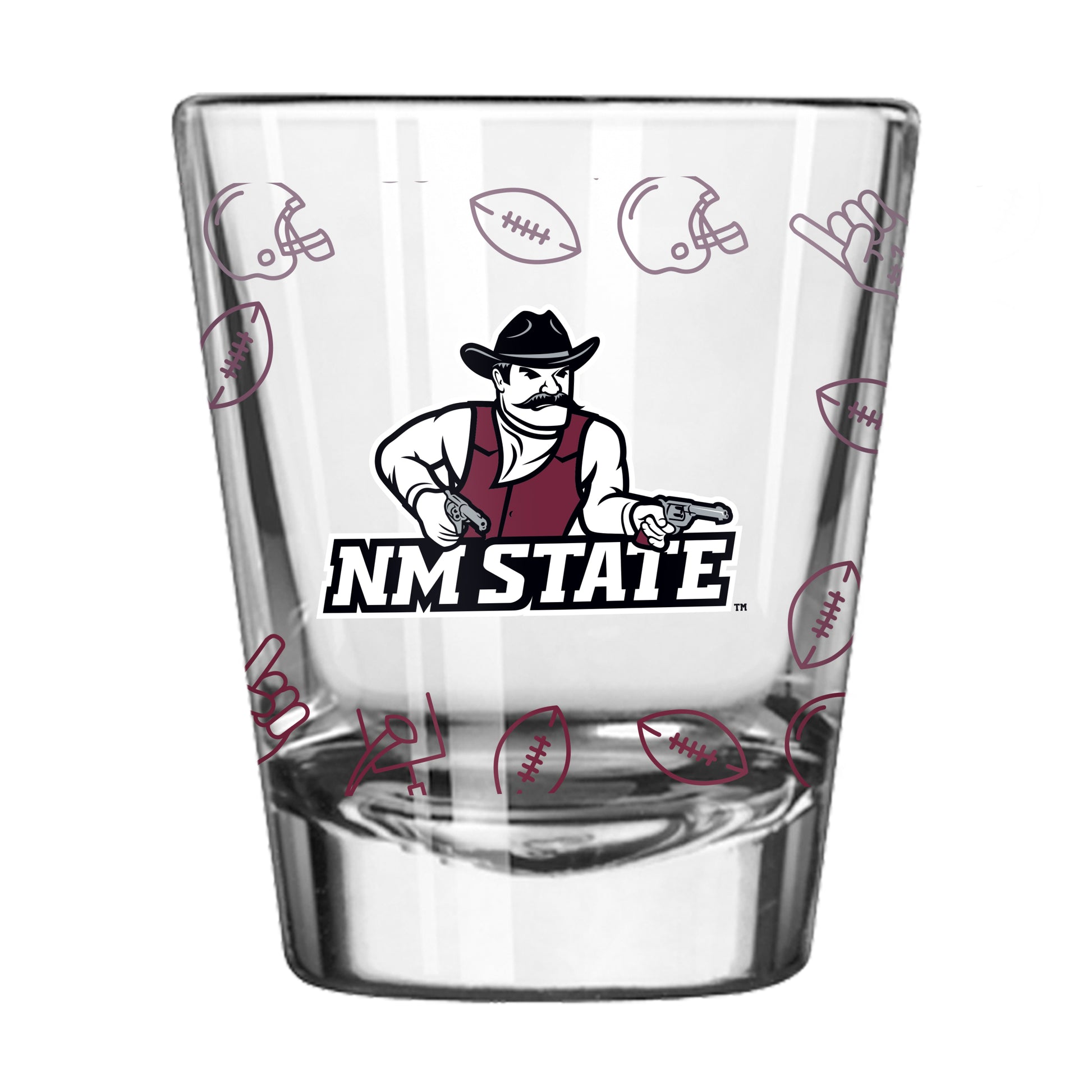 New Mexico State 2oz Ombre Playmaker Shot Glass