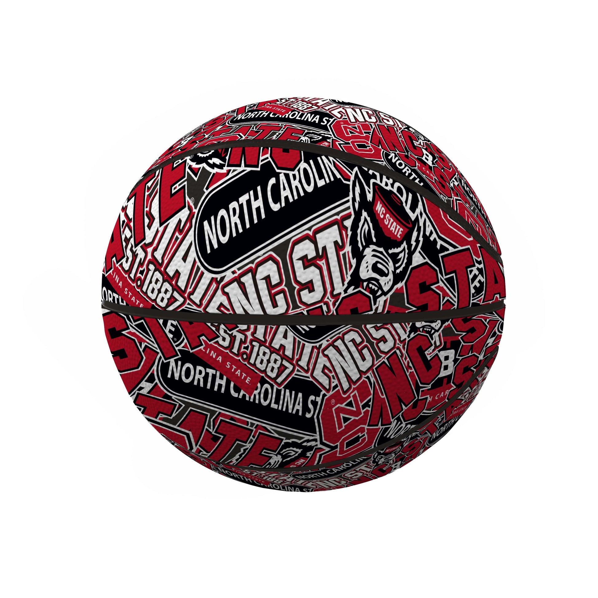 North Carolina State University Mini Abstract Size Rubber Basketball